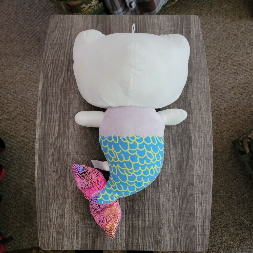 Hello Kitty Mermaid Plush/Stuffed Animal Sanrio (no tags) Pink Bow, 15 inch - Picture 3 of 14